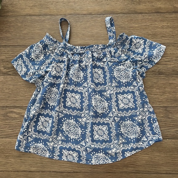 Justice girls bohemian style off the shoulder blouse - Picture 9 of 11